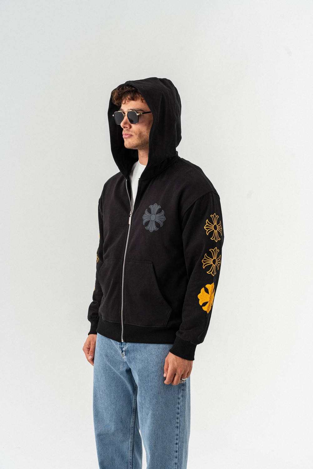 Streetcode Nakış Detay Fermuarlı Sweatshirt Hoodie