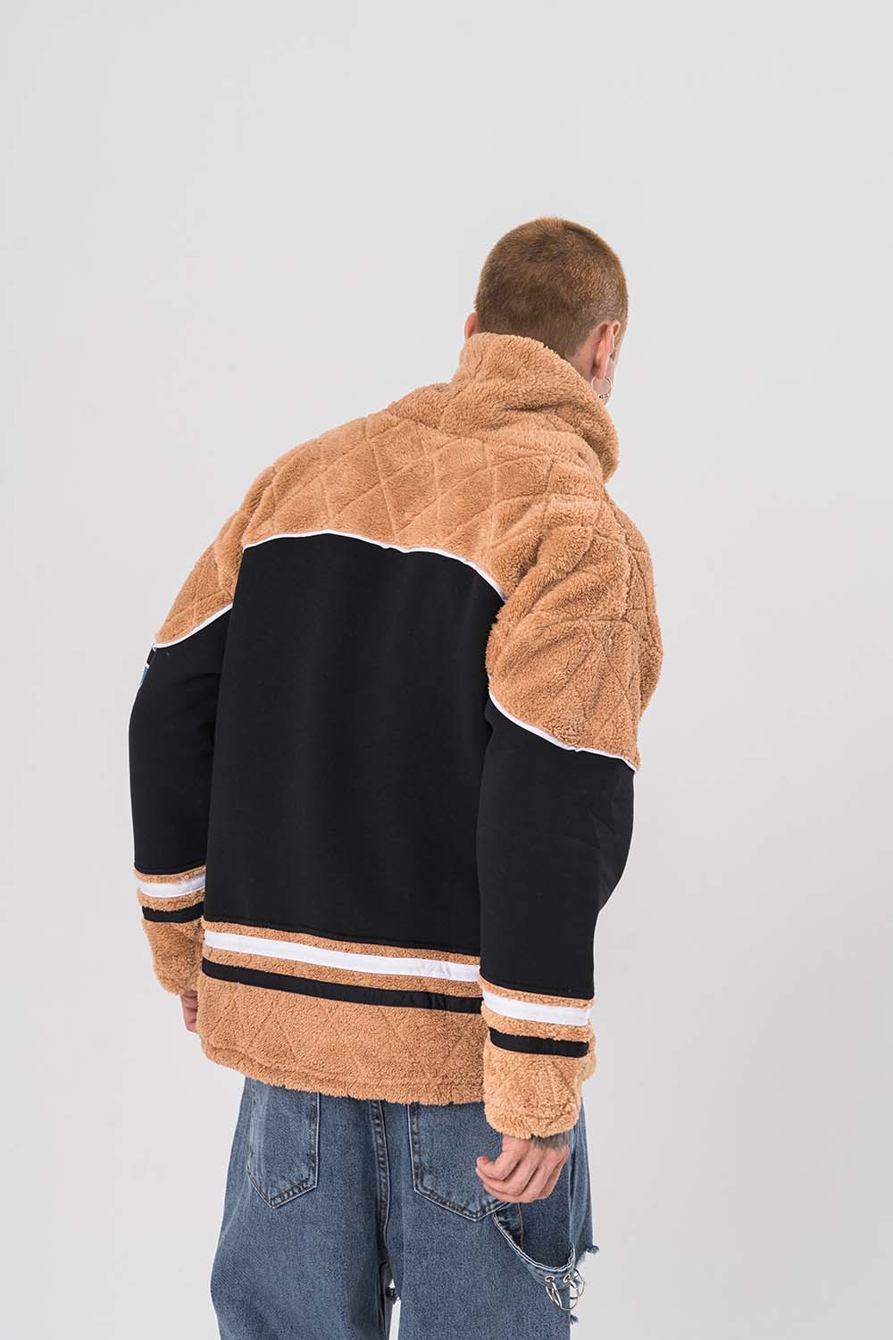 San Diego Balıkçı Yaka Peluş Sweatshirt
