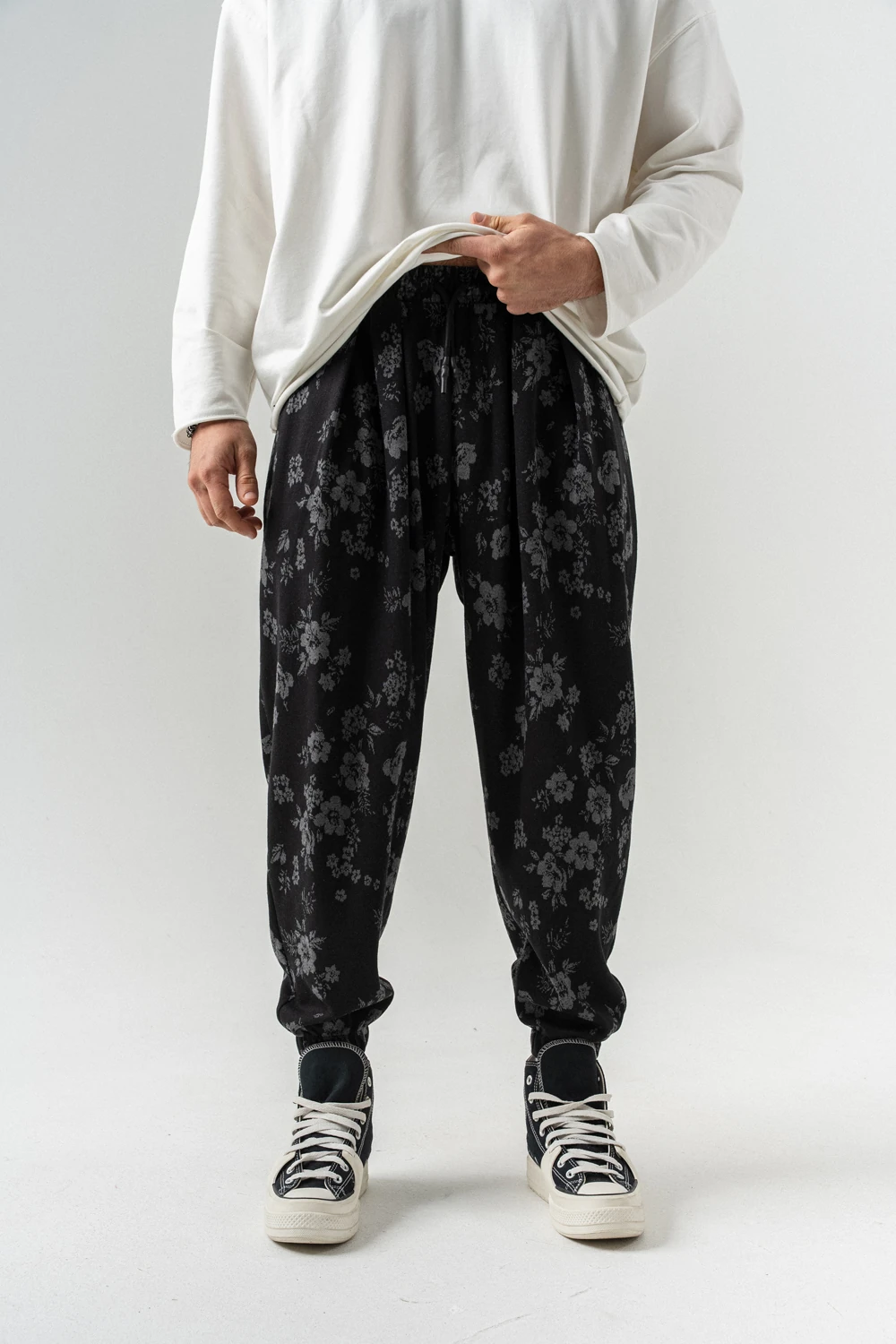 Flowpat Bel ve Paça Lastikli Pileli Şalvar