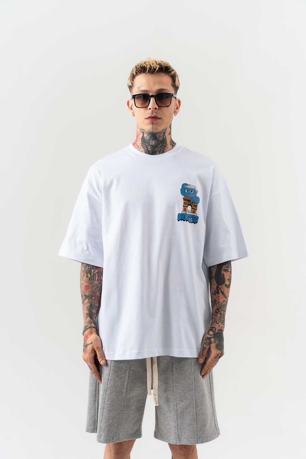 Monster Oversize T-shirt - Beyaz