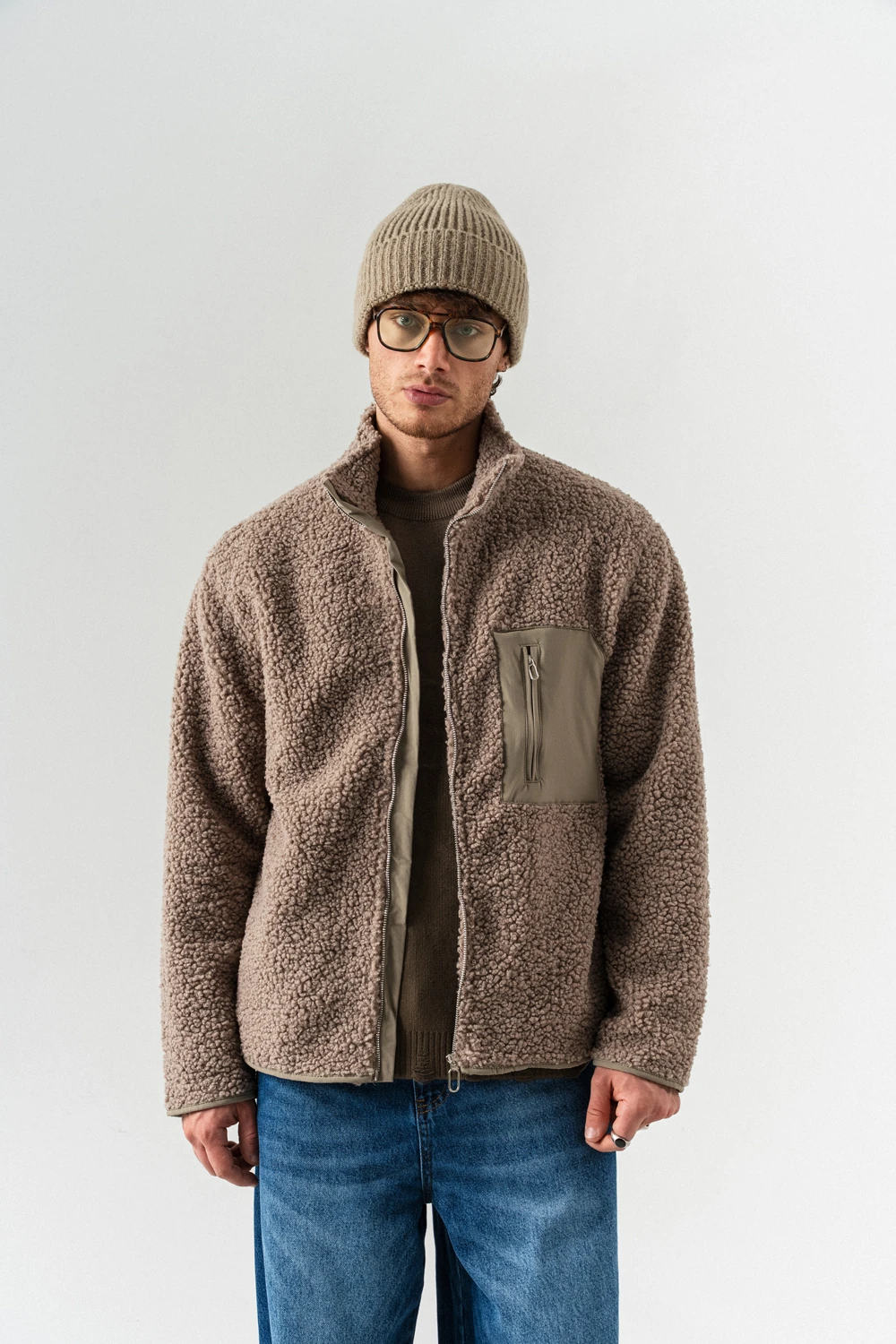 Midvoid Cep Detaylı Peluş Mont