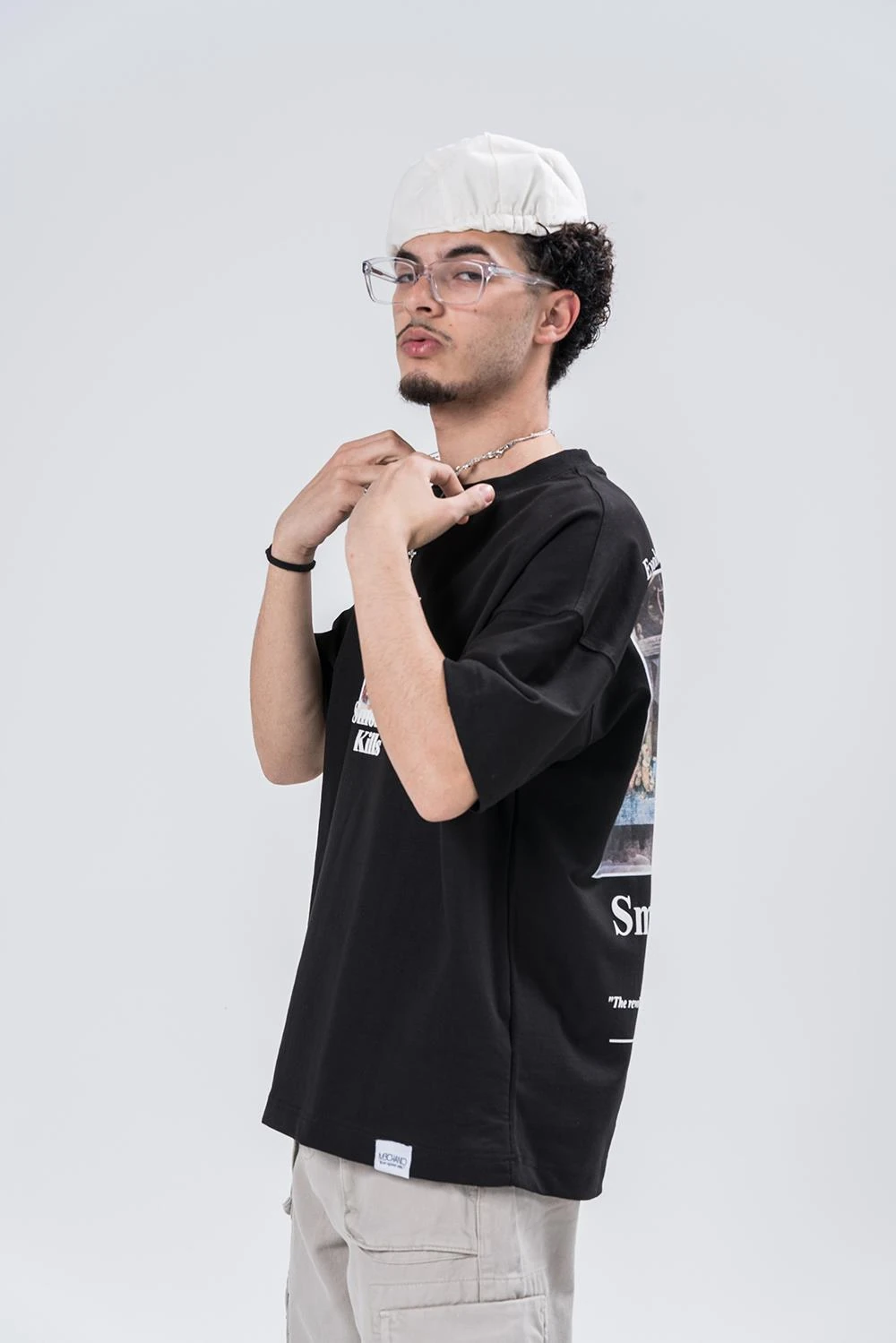 Warning  Bisiklet Yaka Oversize T-shirt