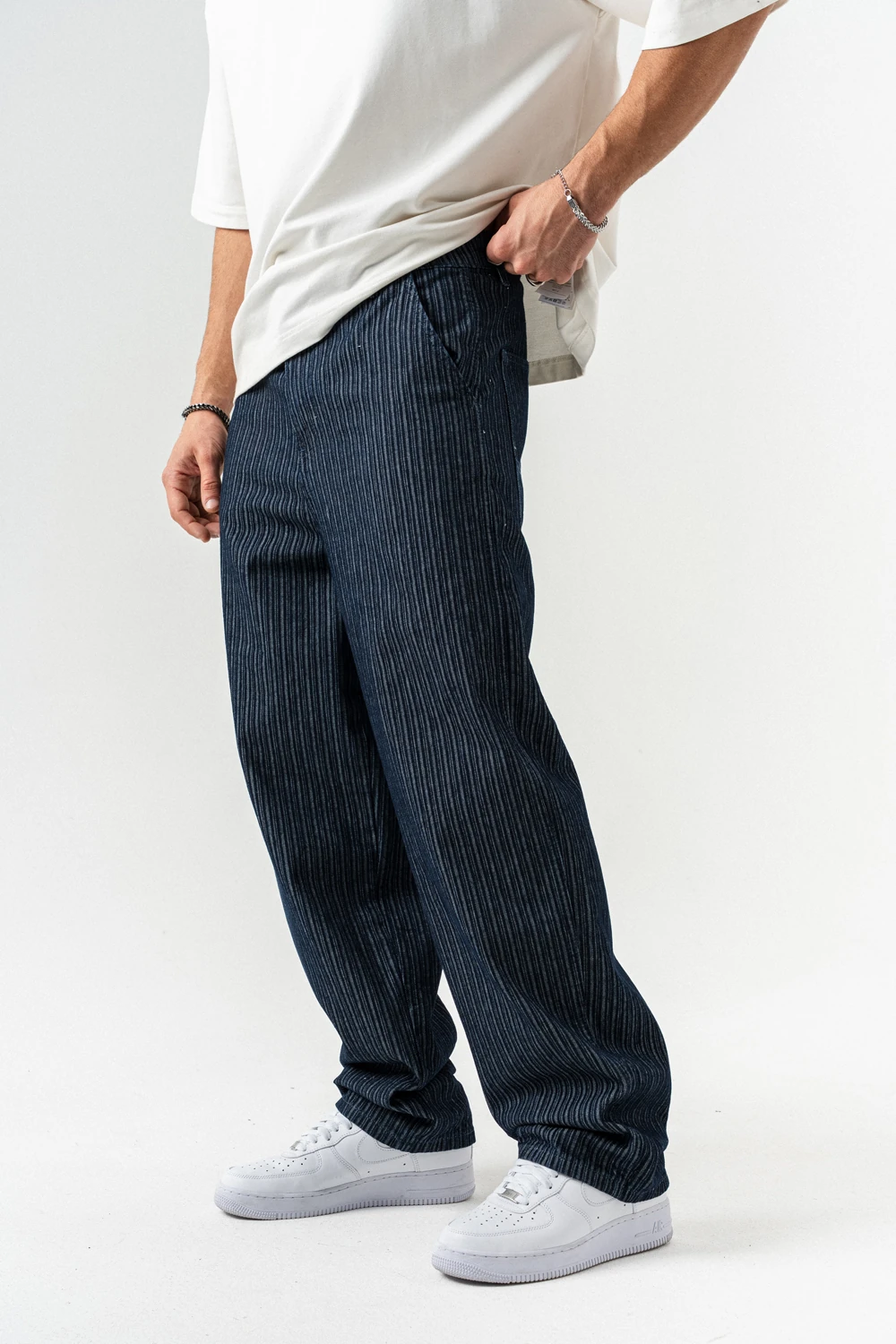 Monoplain Yıkamalı Baggy Jean Pantolon