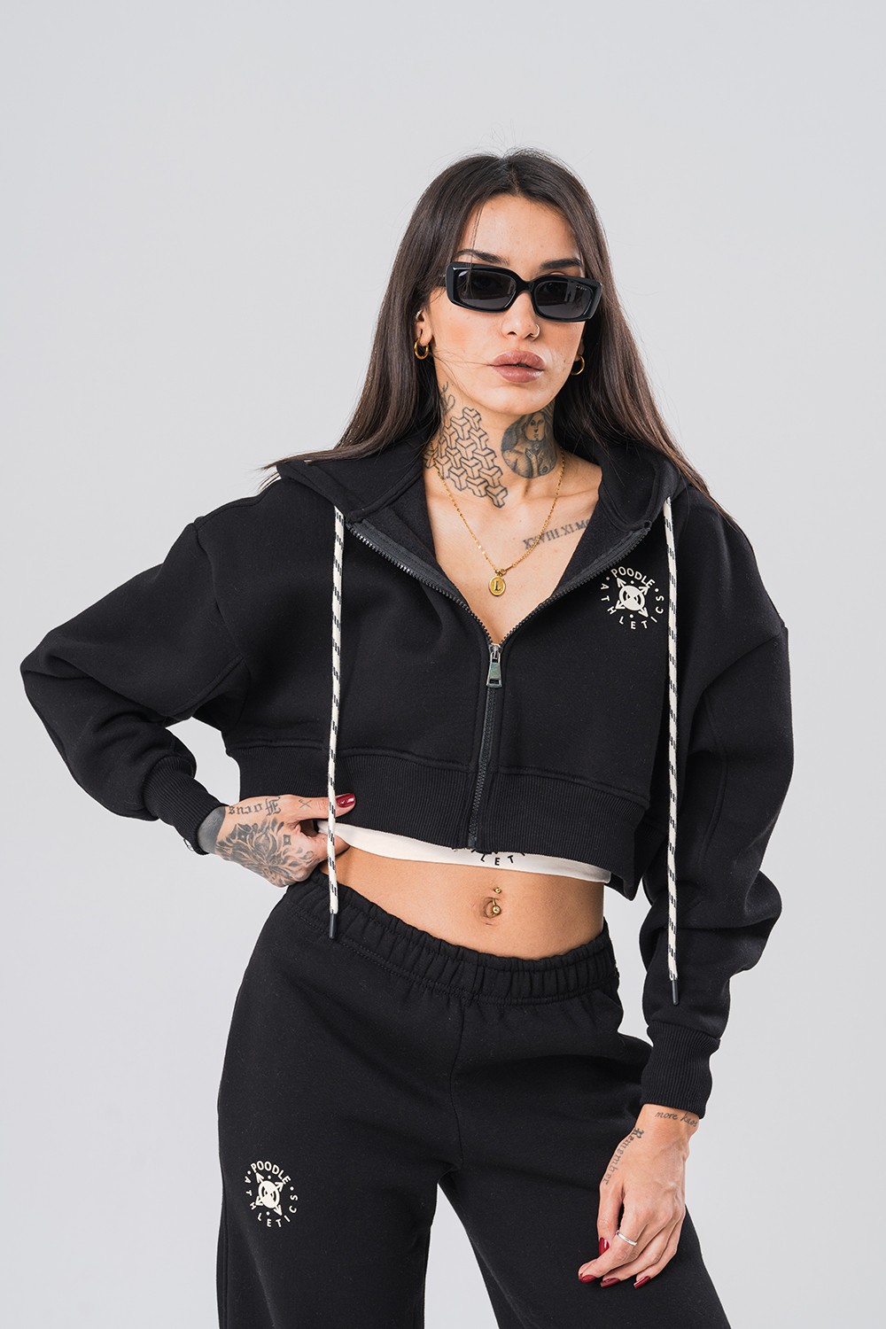 Actual Dahili Krop Detaylı Kapüşonlu Kadın Sweatshirt