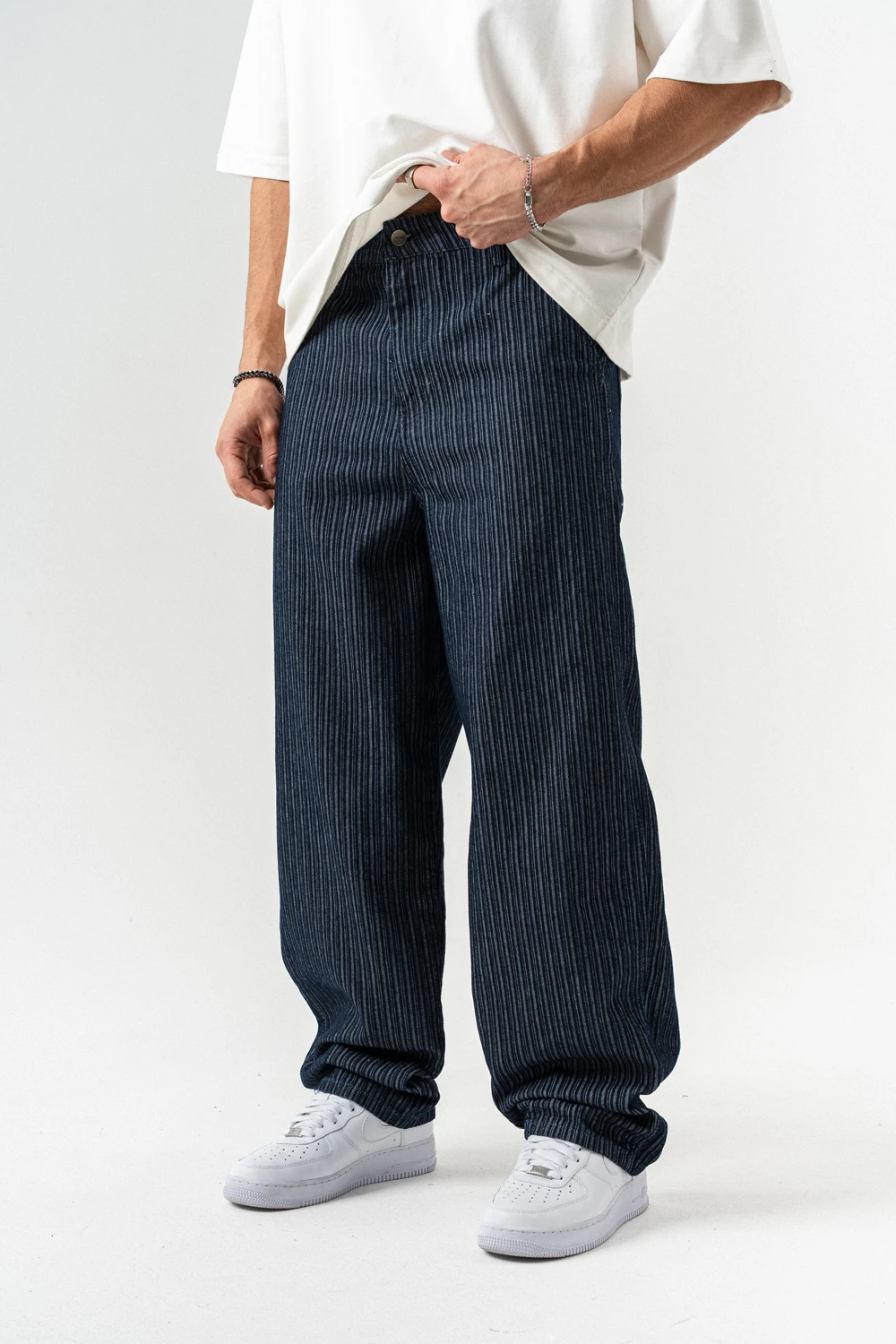 Monoplain Yıkamalı Baggy Jean Pantolon