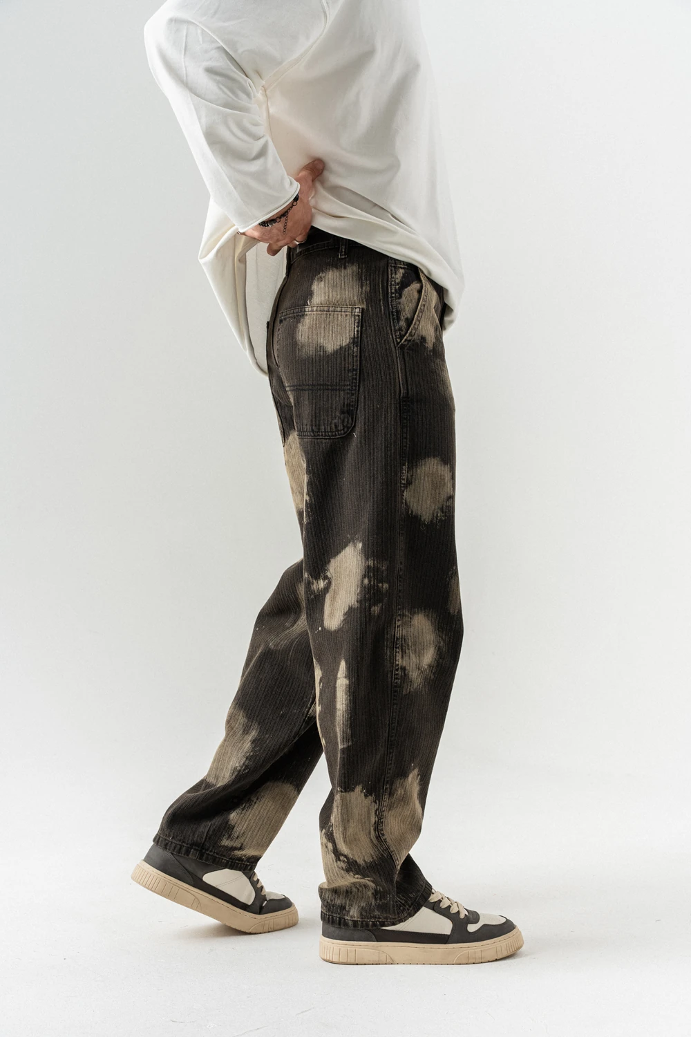 Brushdrop Yıkamalı Baggy Jean Pantolon