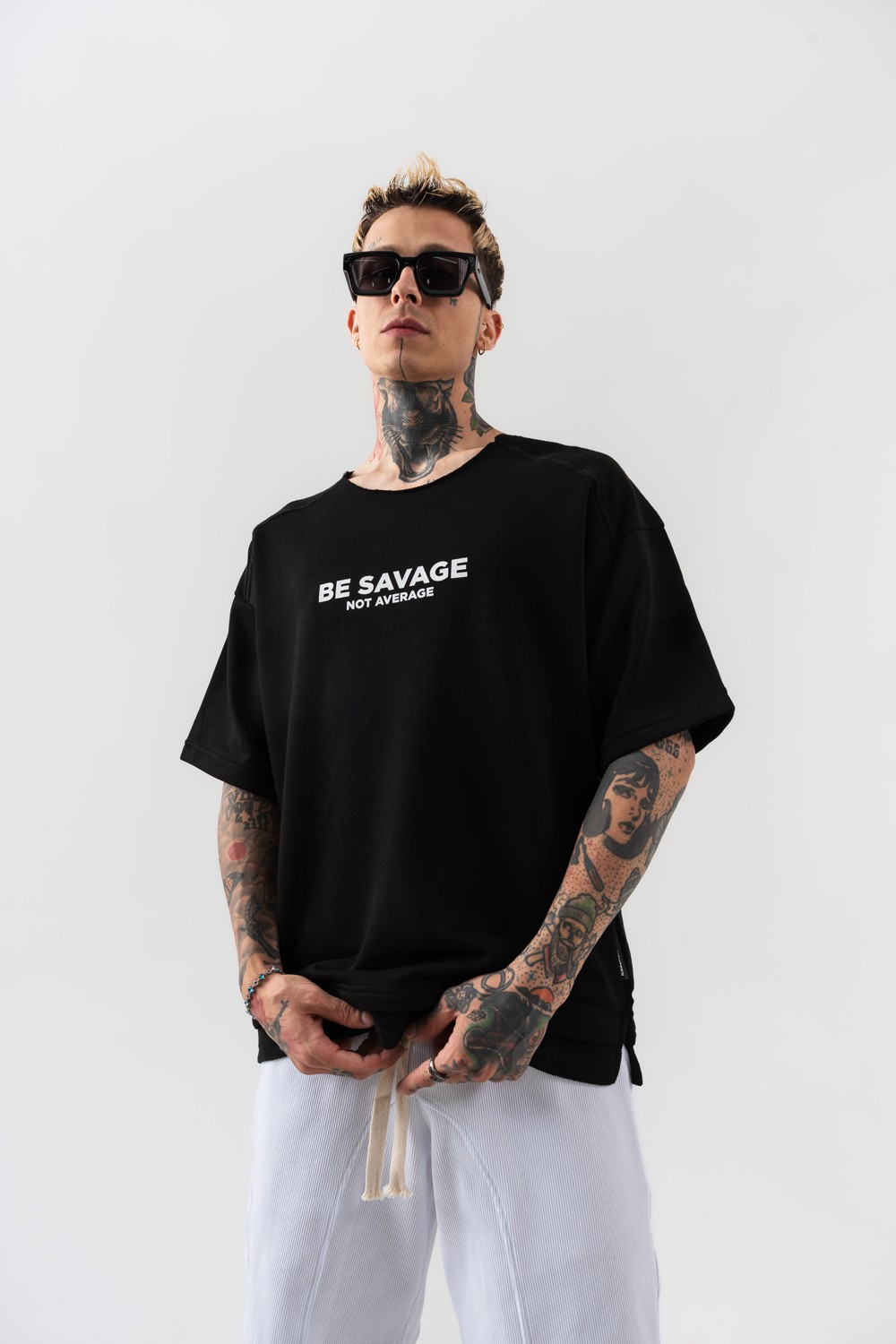 Be Savage Oversize T-shirt - Siyah
