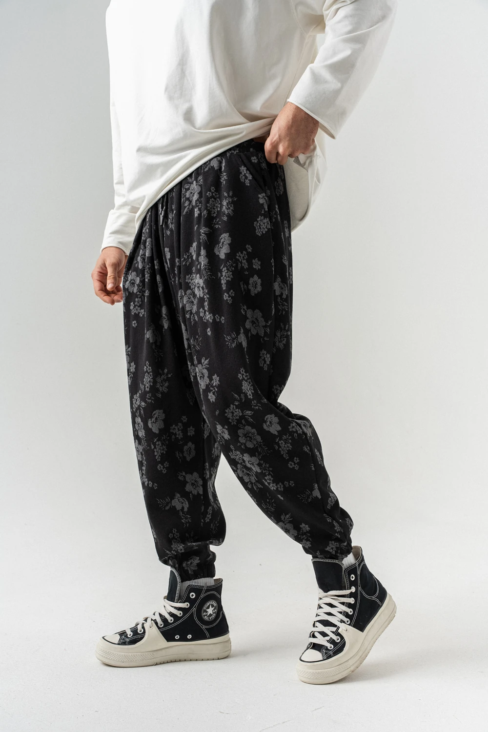 Flowpat Bel ve Paça Lastikli Pileli Şalvar