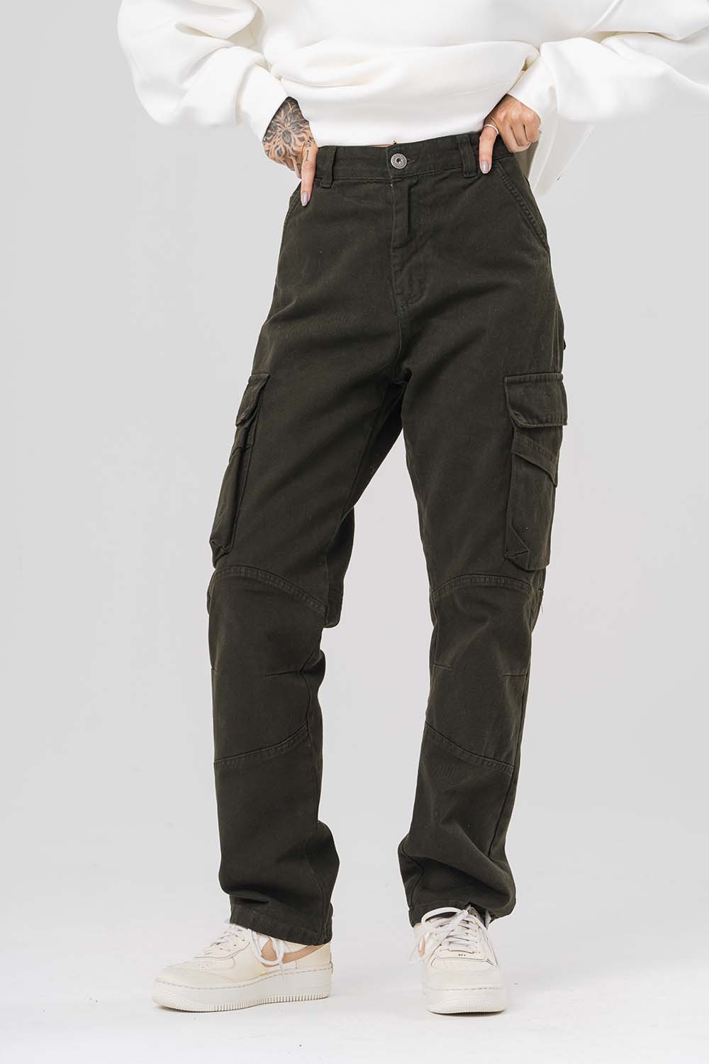 Cody Kargo Cep Detaylı Gabardin Baggy Pantolon