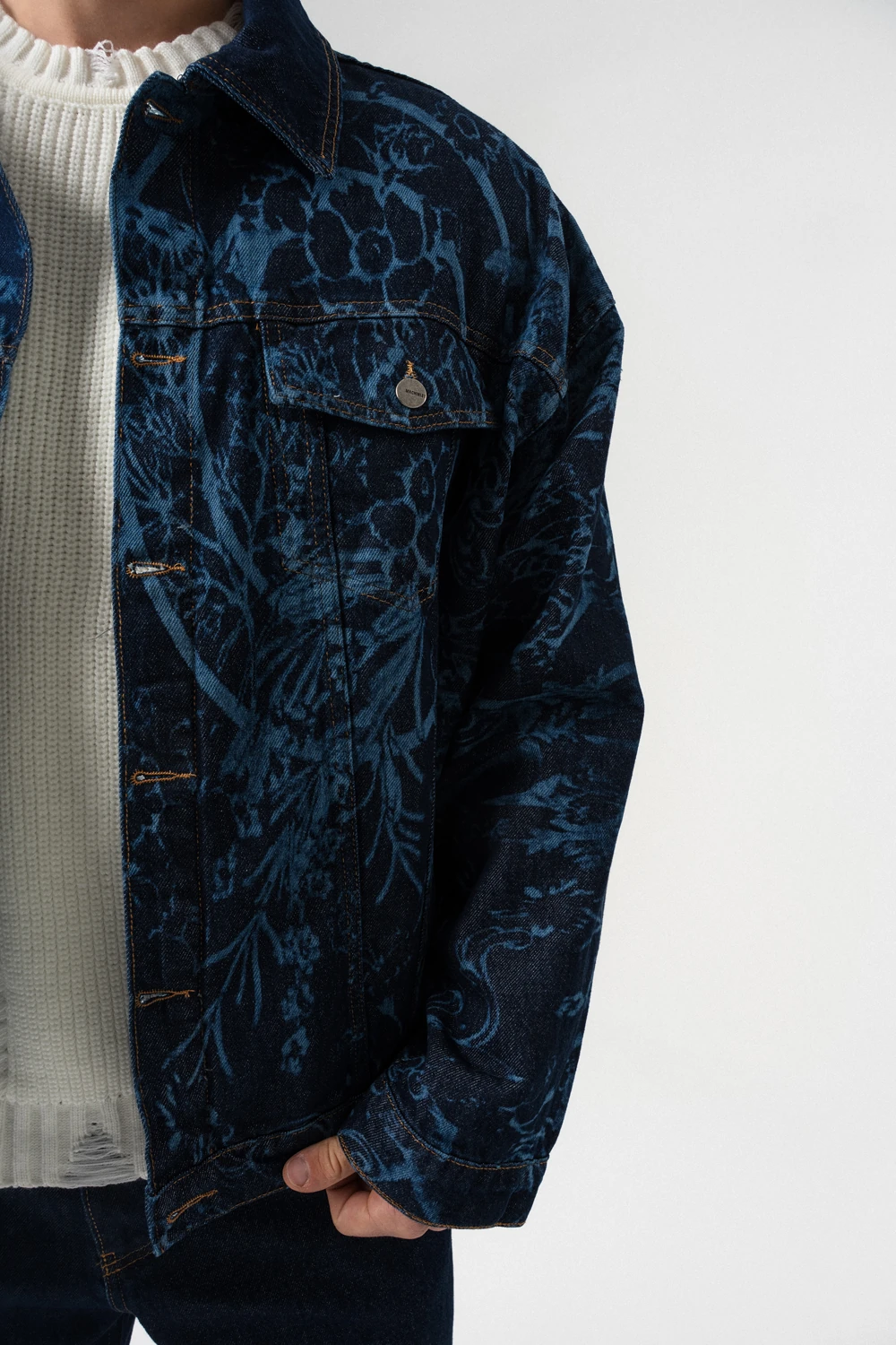 Angel Double Cep Detaylı Jean Ceket