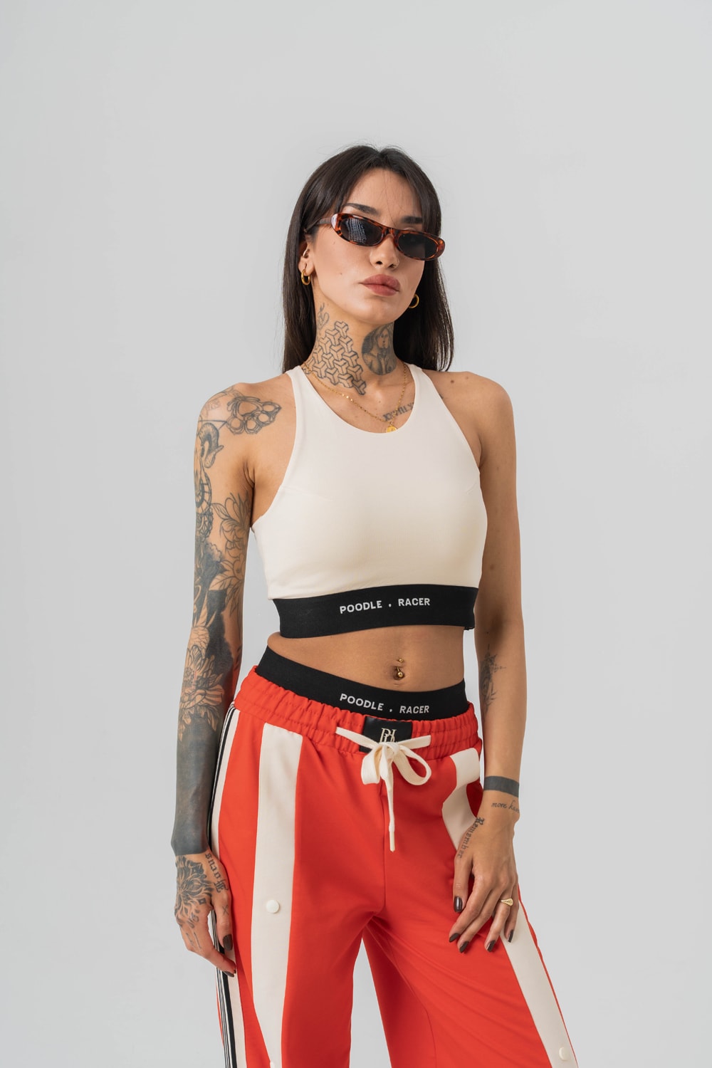 Urban Stripe Crop +  Kapüşonlu Kadın T-shirt 2' li Set