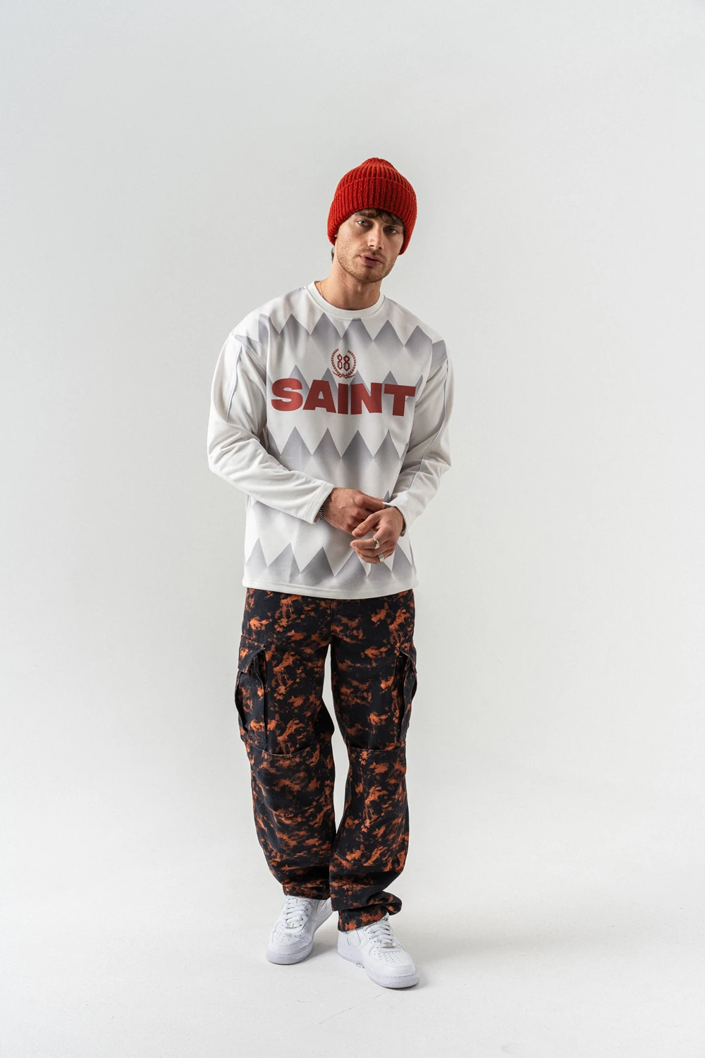 Saint Bisiklet Yaka Uzun Kol Forma Sweatshirt