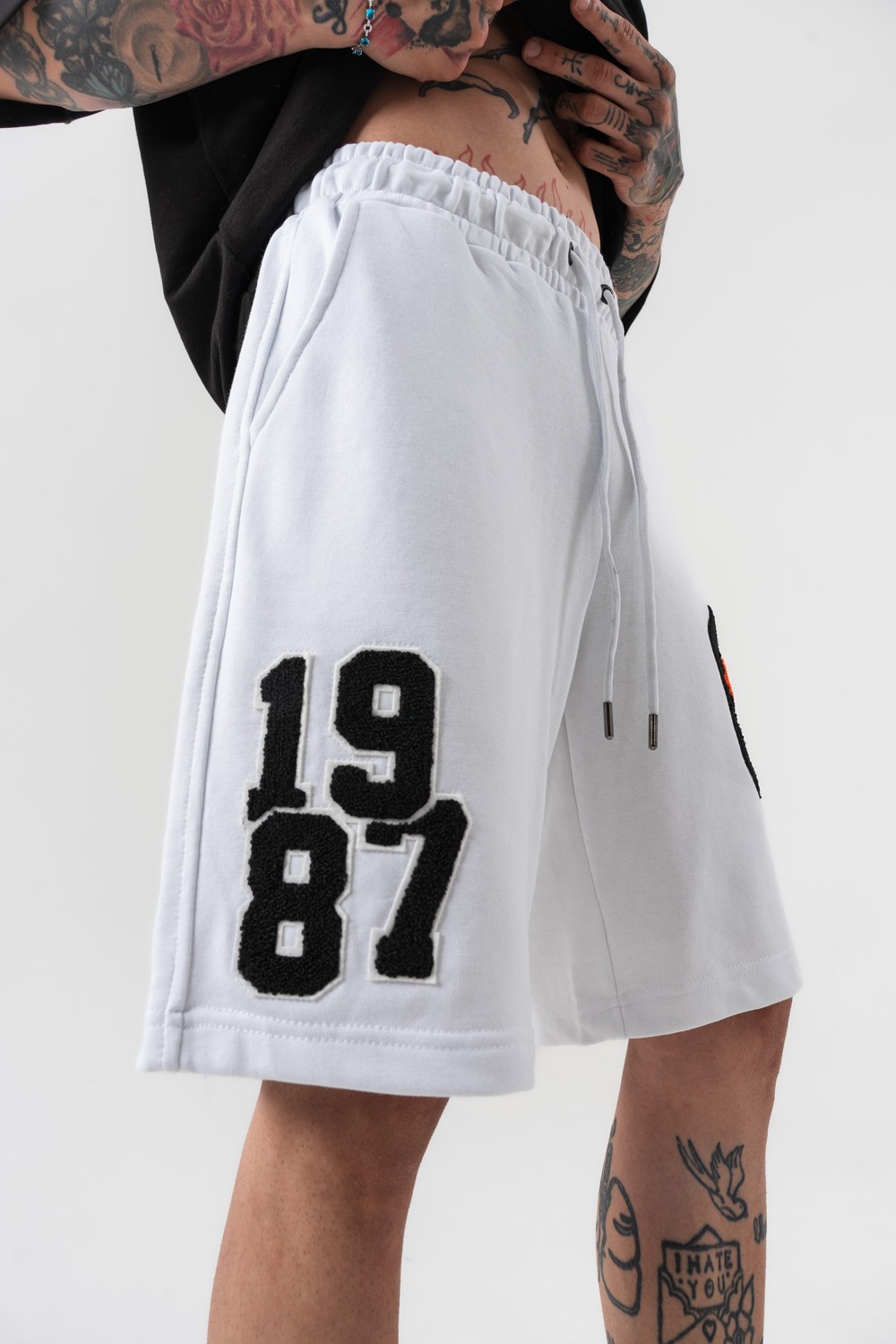 Dog Nakış Detaylı Oversize Şort