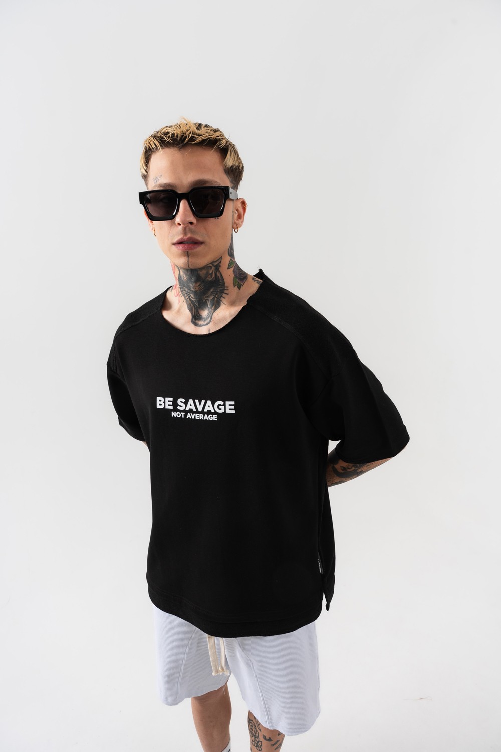 Be Savage Oversize T-shirt - Siyah