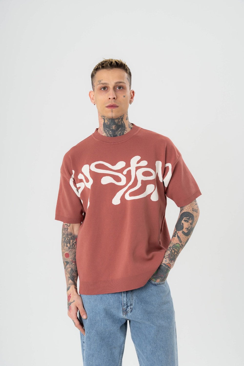 System Knit Triko Oversize T-shirt