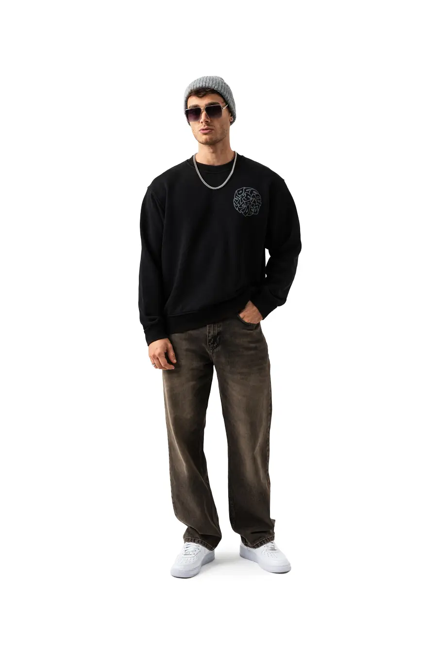 Shape World Bisiklet Yaka Sweatshirt