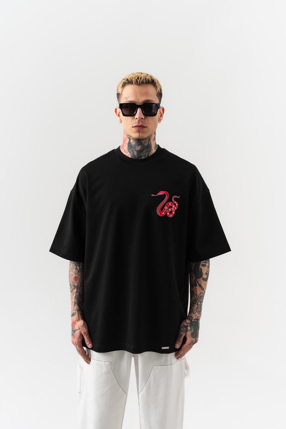 Snake Nakış Detaylı Oversize T-shirt