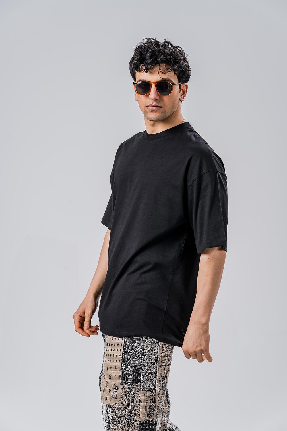 Plus Basic  Bisiklet Yaka Oversize T-shirt