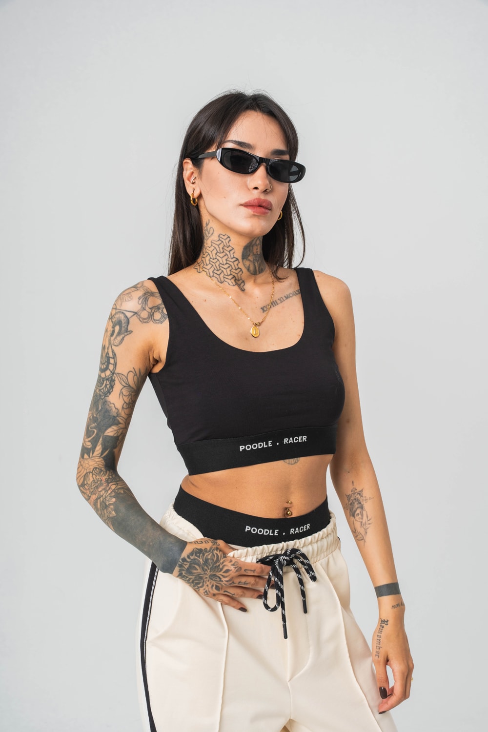 Cross Mountain Crop ve Kapüşonlı Kadın T-shirt 2'li Set
