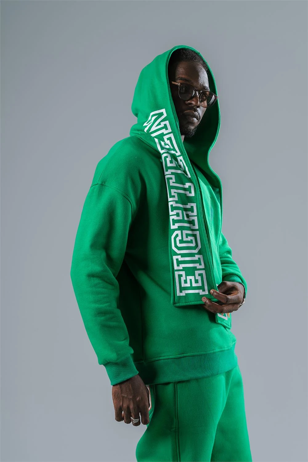 Bear  Atkı Eklentili Hoodie