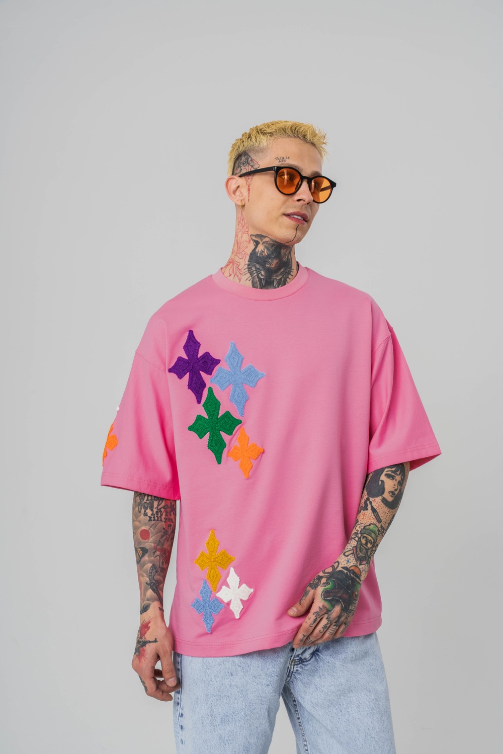 Macrame Nakış Detaylı Oversize T-shirt