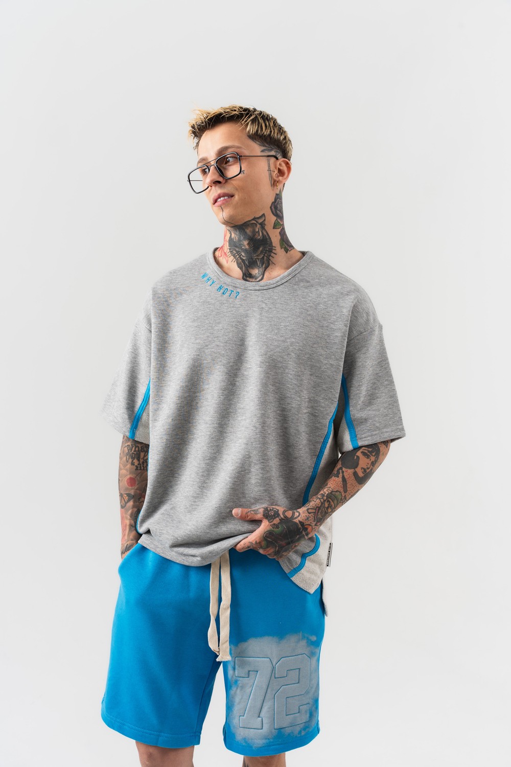 Why Not 3 İplik Oversize T-shirt - Grimelanj