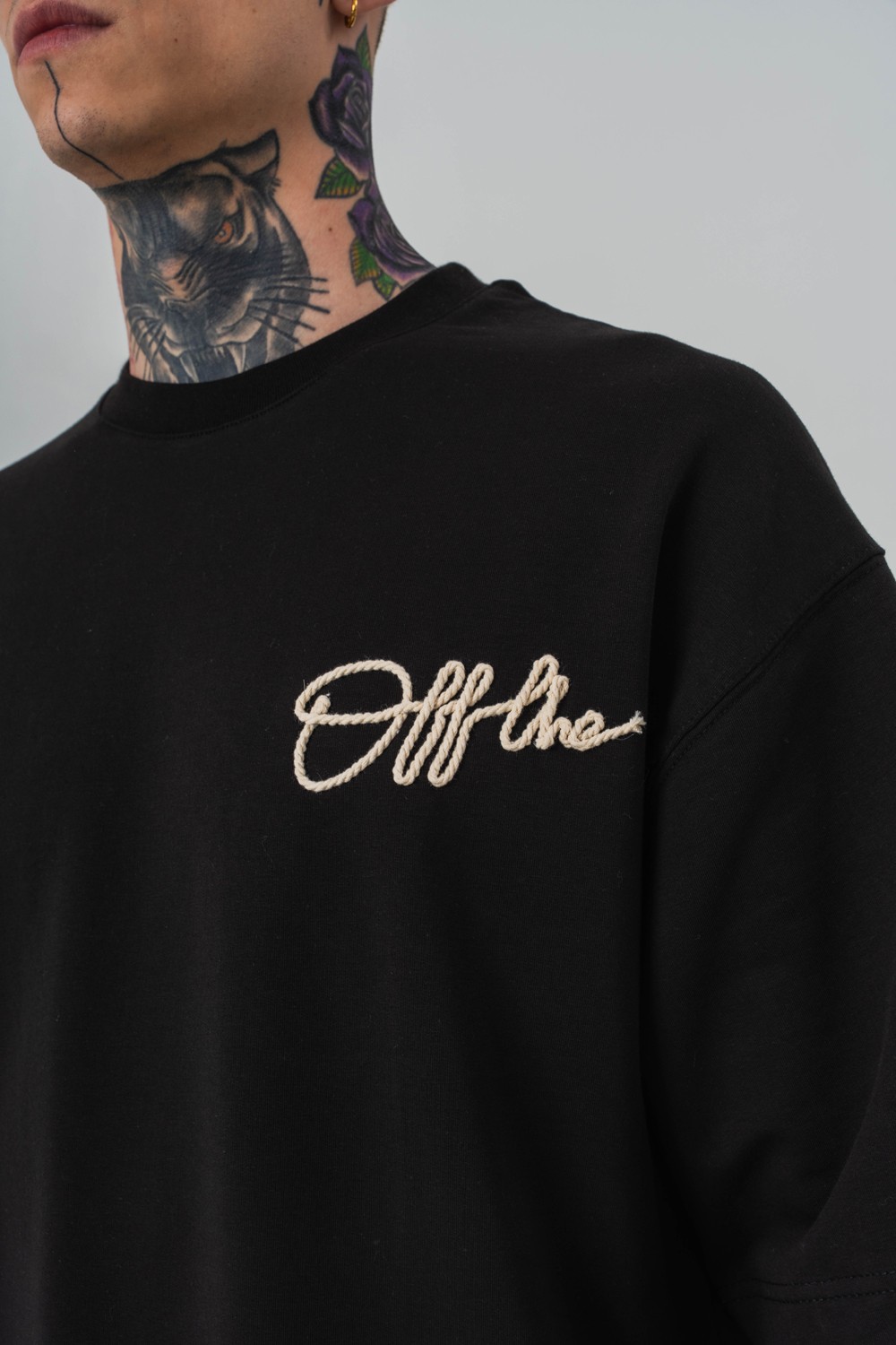 System Nakış Detaylı Oversize T-shirt