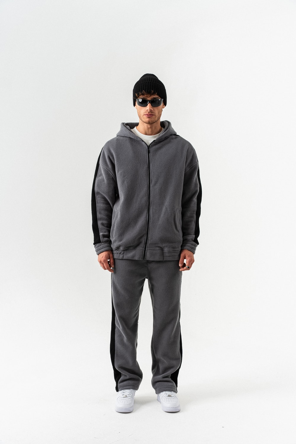Nova Havlu Kumaş Fermuarlı Sweatshirt Hoodie