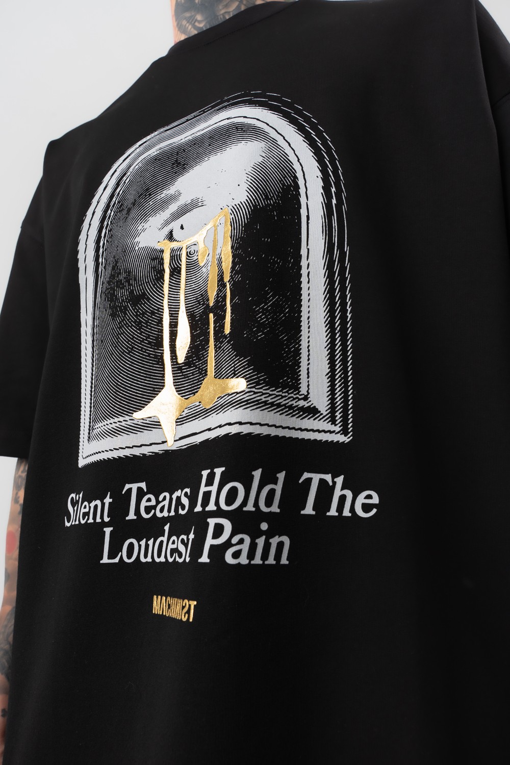 Goldtear Kabartma Baskı Oversize T-shirt