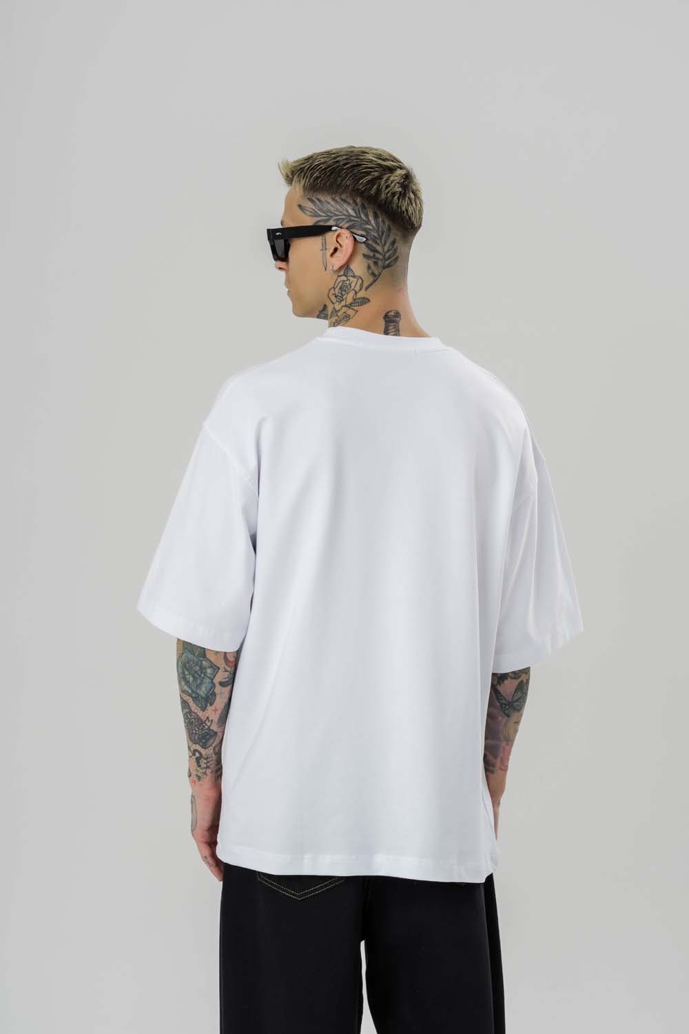 Dinosaur Saçaklı Cep Oversize T-shirt
