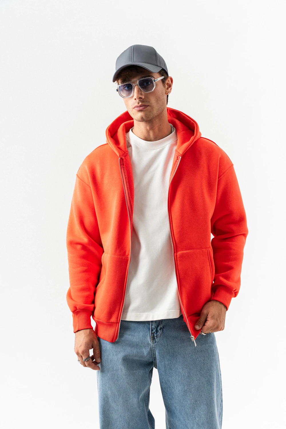 Stoneveil Fermuarlı Sweatshirt Hoodie