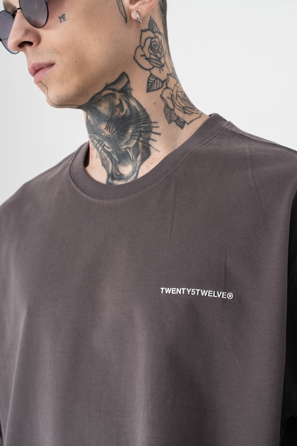 Basic Fırçalı Kumaş Oversize T-shirt