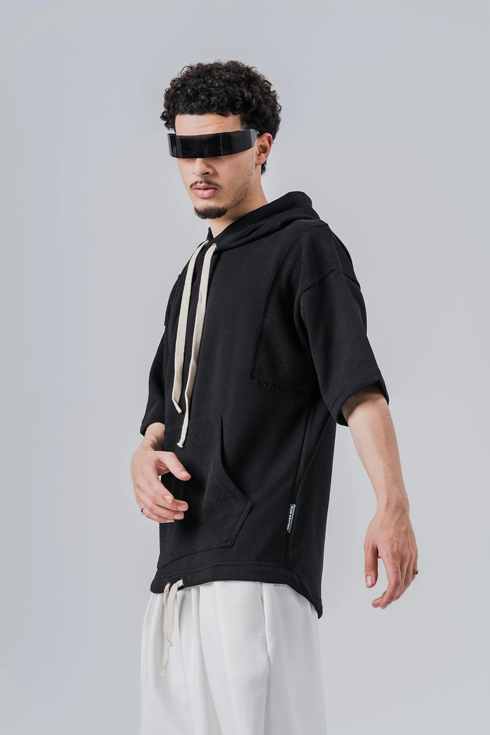 Gym 3 İplik Kanguru Cep Kapüşonlu T-shirt