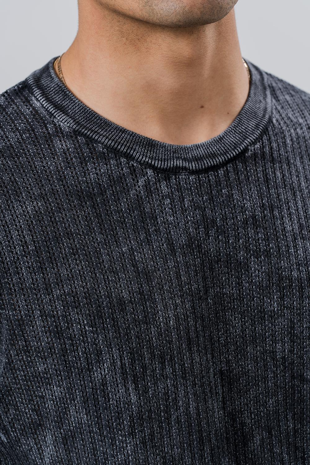 Paolo  Yıkamalı Örme Triko T-shirt