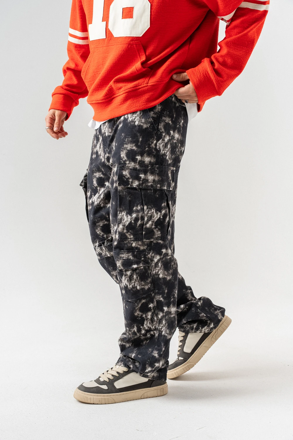 Camouflage Kargo Cep Detaylı Baggy Pantolon