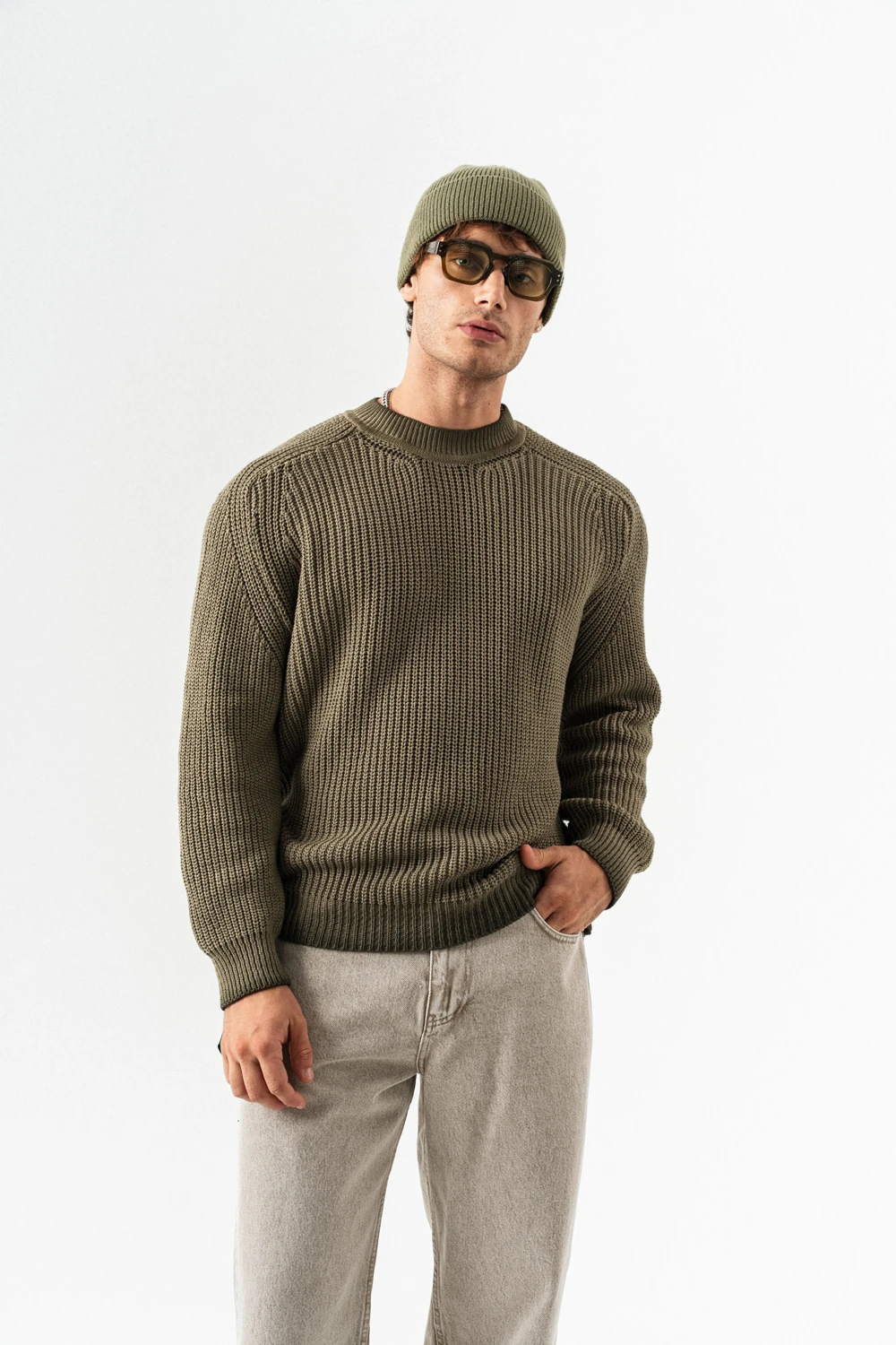 Nightcrawl Bisiklet Yaka Triko Kazak