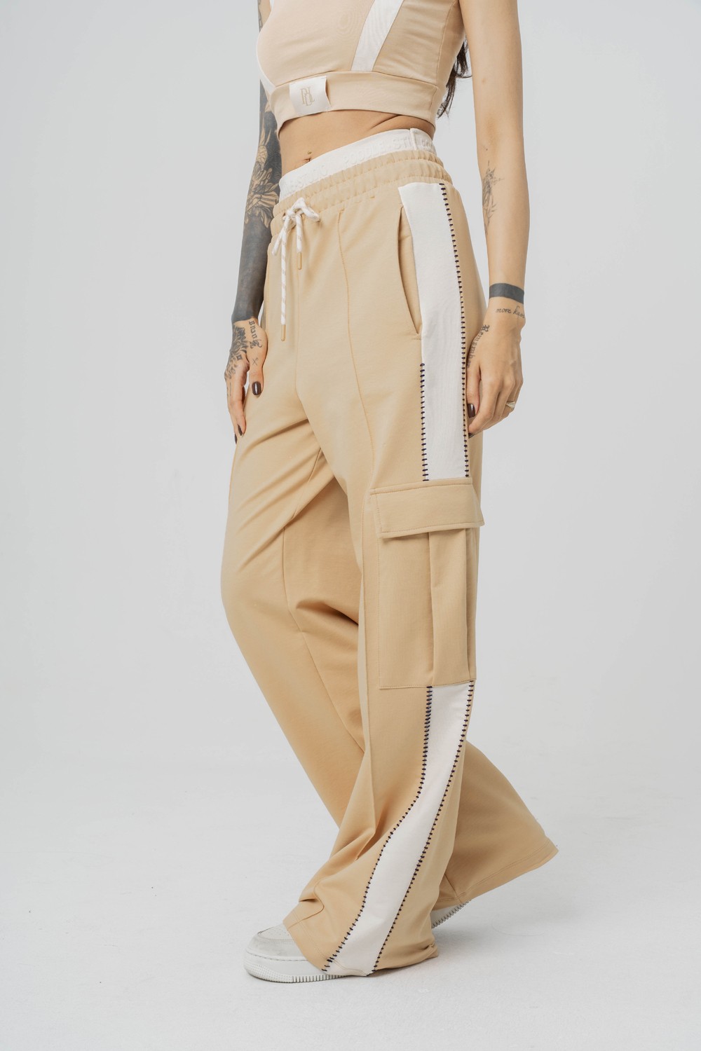 Seam Patched Baggy Kadın Eşofman Alt