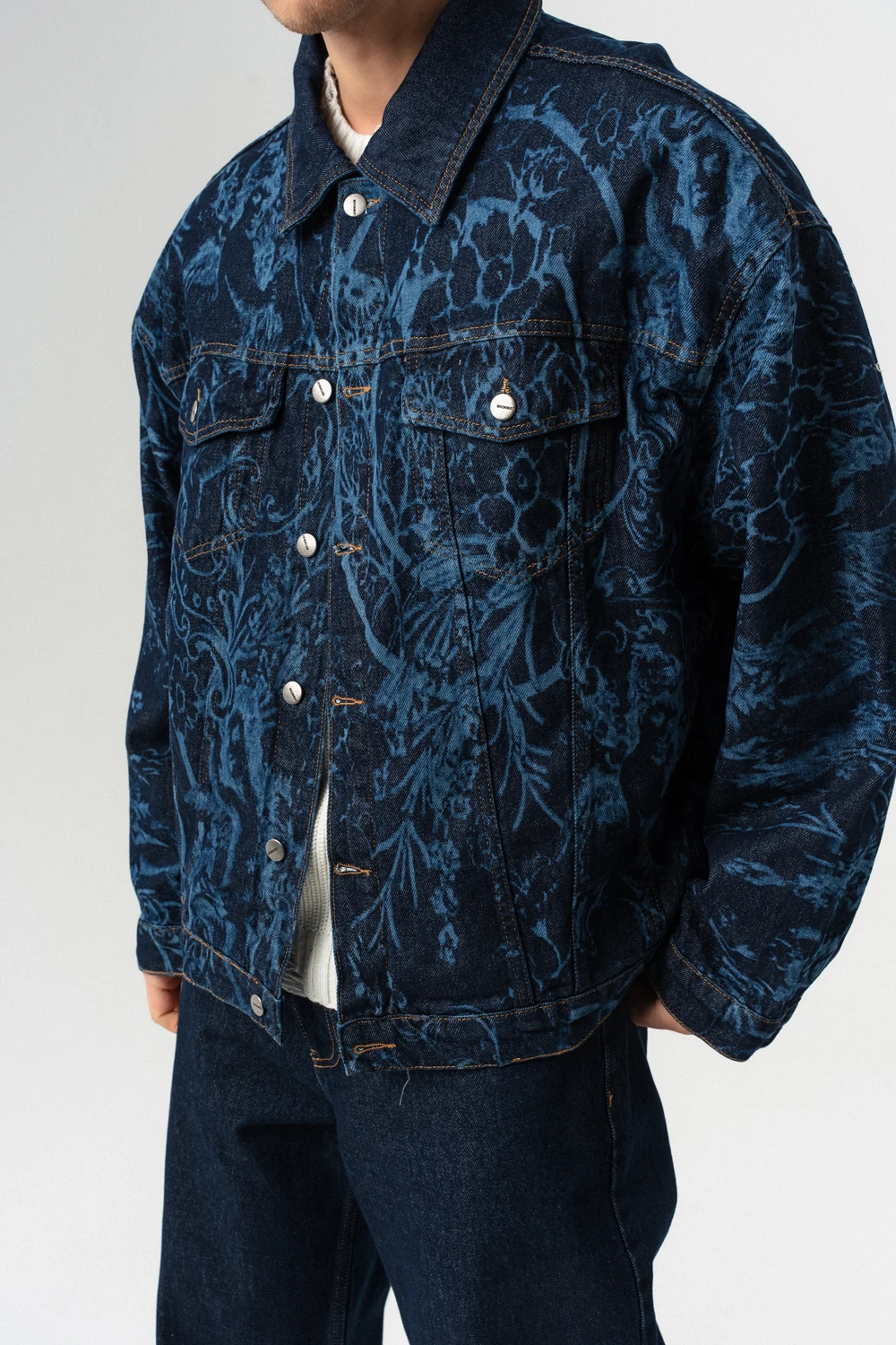 Angel Double Cep Detaylı Jean Ceket