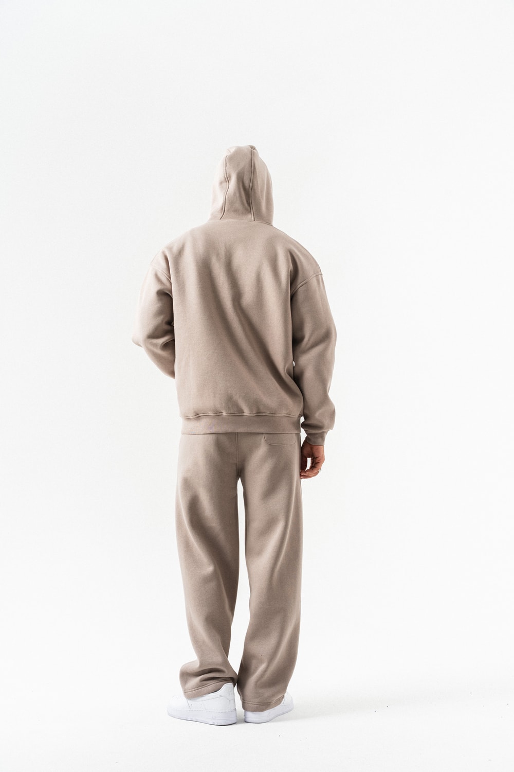 Brickstorm Fermuarlı Hoodie ve Baggy Eşofman Takımı - Vizon