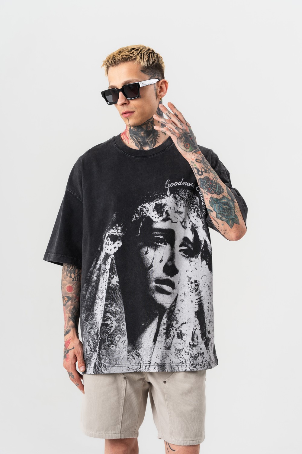 Mutezone Yıkamalı Oversize T-shirt