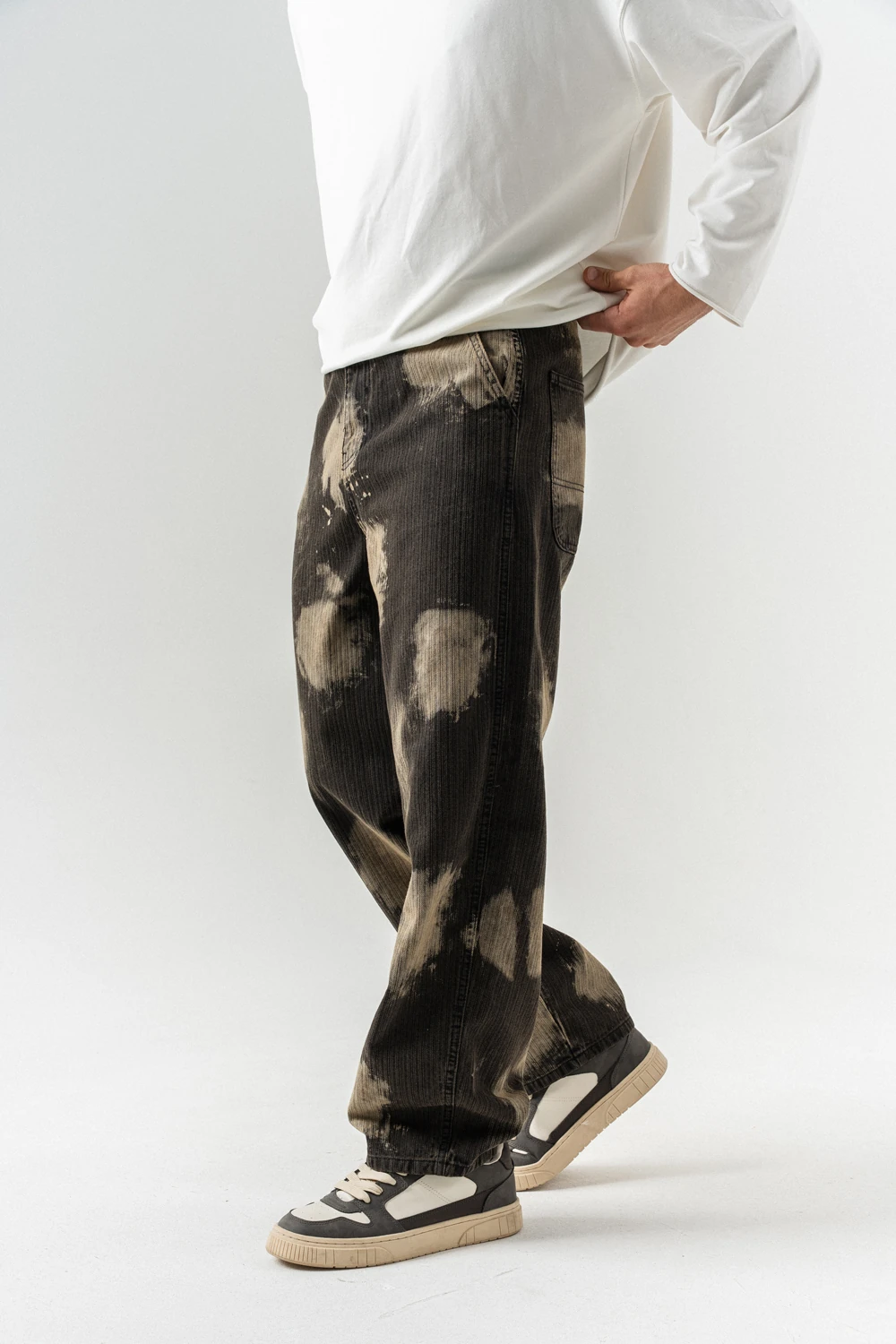 Brushdrop Yıkamalı Baggy Jean Pantolon