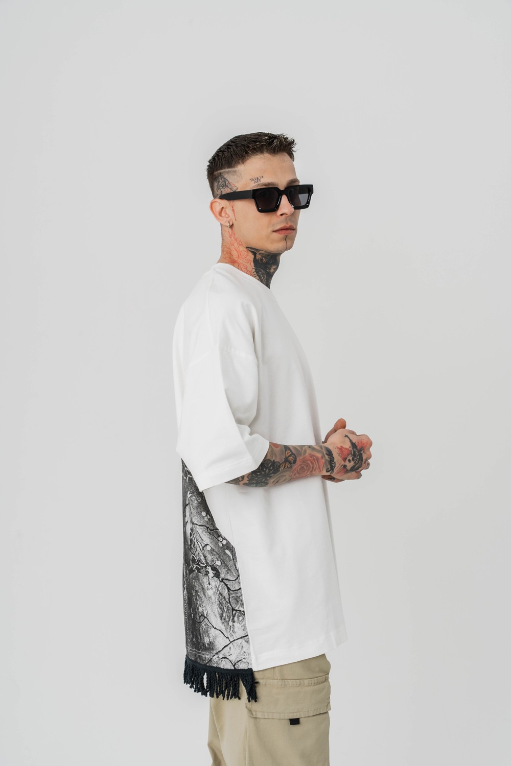 İndian Saçak Detaylı Oversize T-shirt