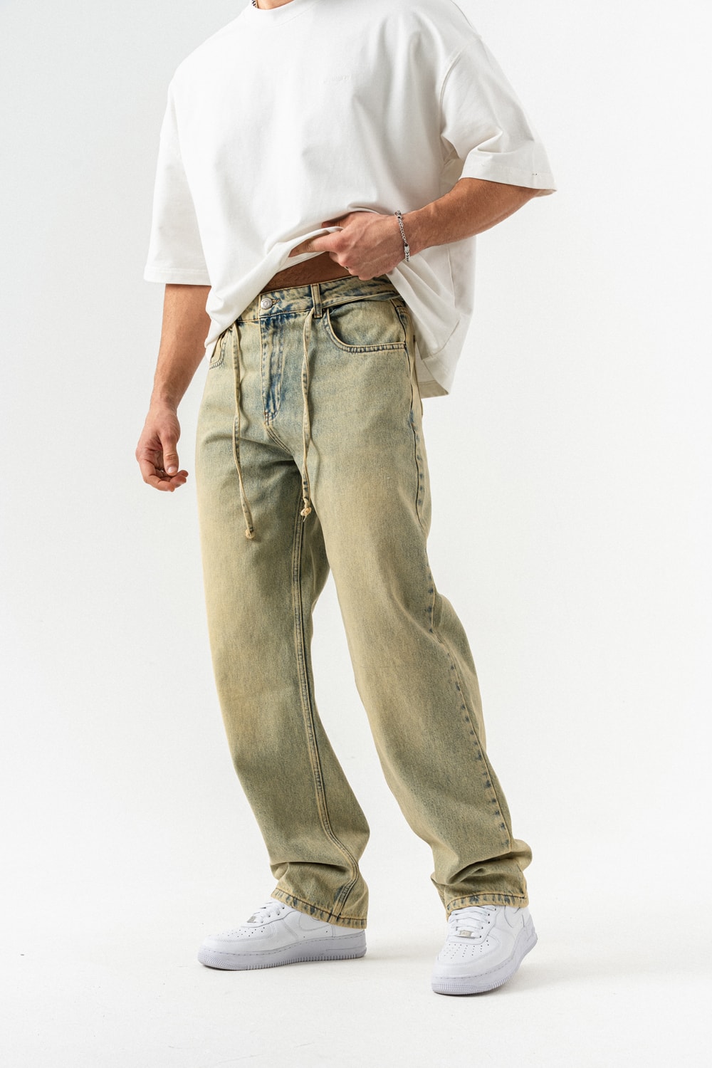 Basegrain Yıkamlı Baggy Jean Pantolon