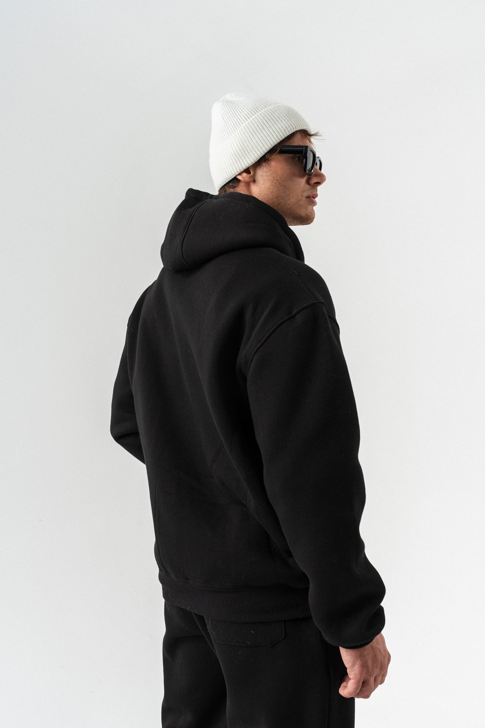 Fynor Fermuarlı Sweatshirt Hoodie ve Jogger Eşofman Takımı - Siyah