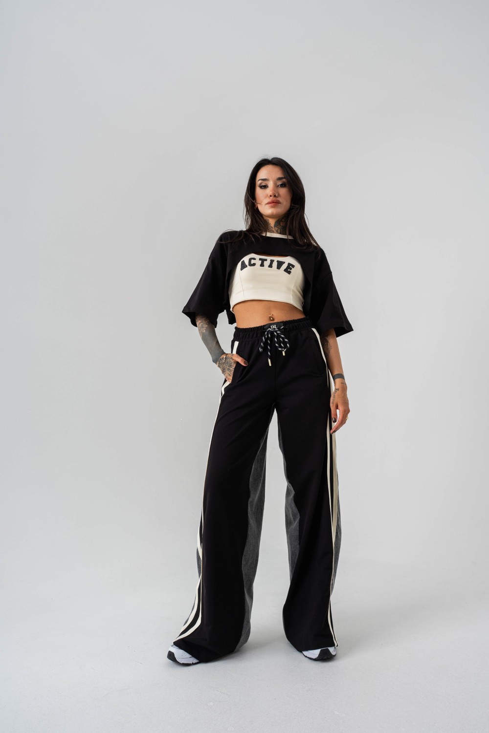 Active Crop + Kadın T-shirt 2'li Set