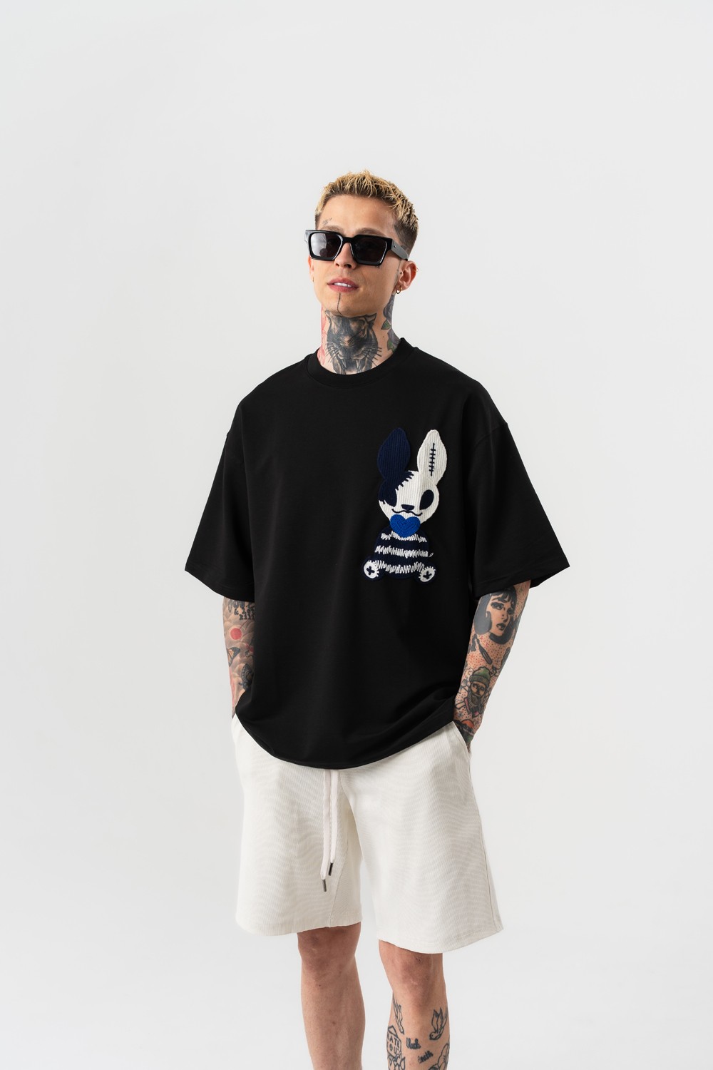 Love Rabbit Nakış Detaylı Oversize T-shirt