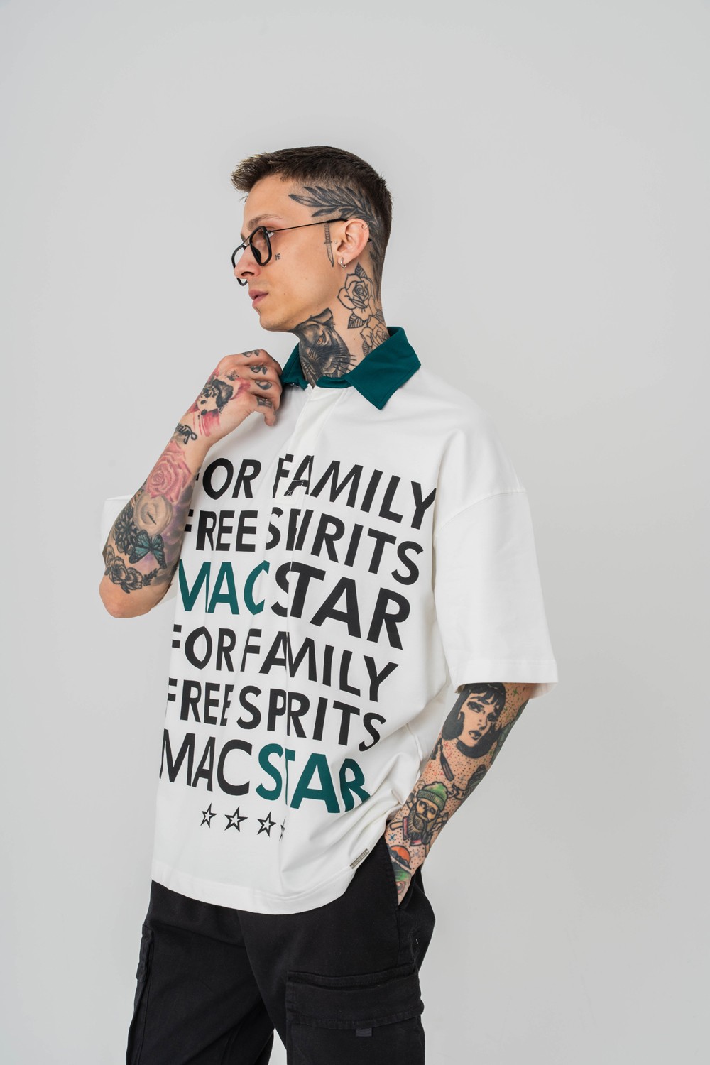 Family Polo Yaka Oversize T-shirt