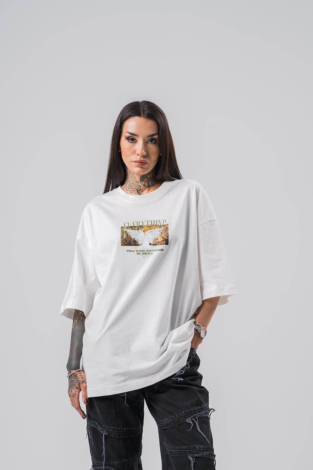 Everything  Bisiklet Yaka Oversize T-shirt