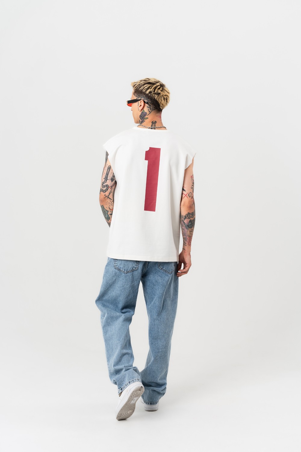 Number 1 Kolsuz Oversize T-shirt