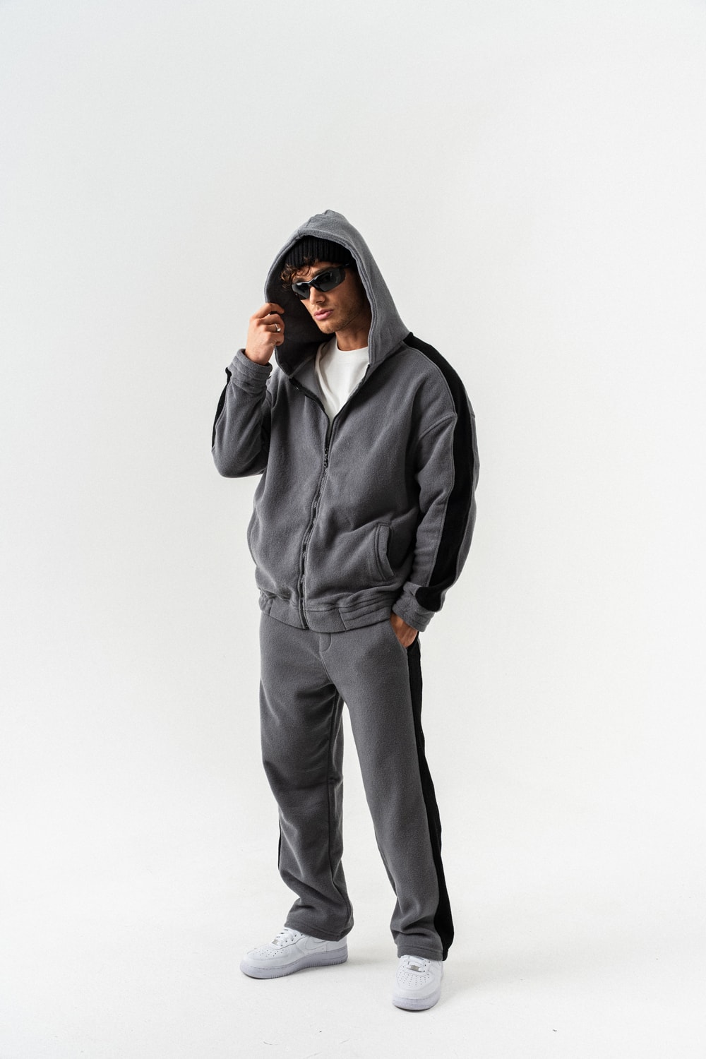 Nova Havlu Kumaş Fermuarlı Sweatshirt Hoodie
